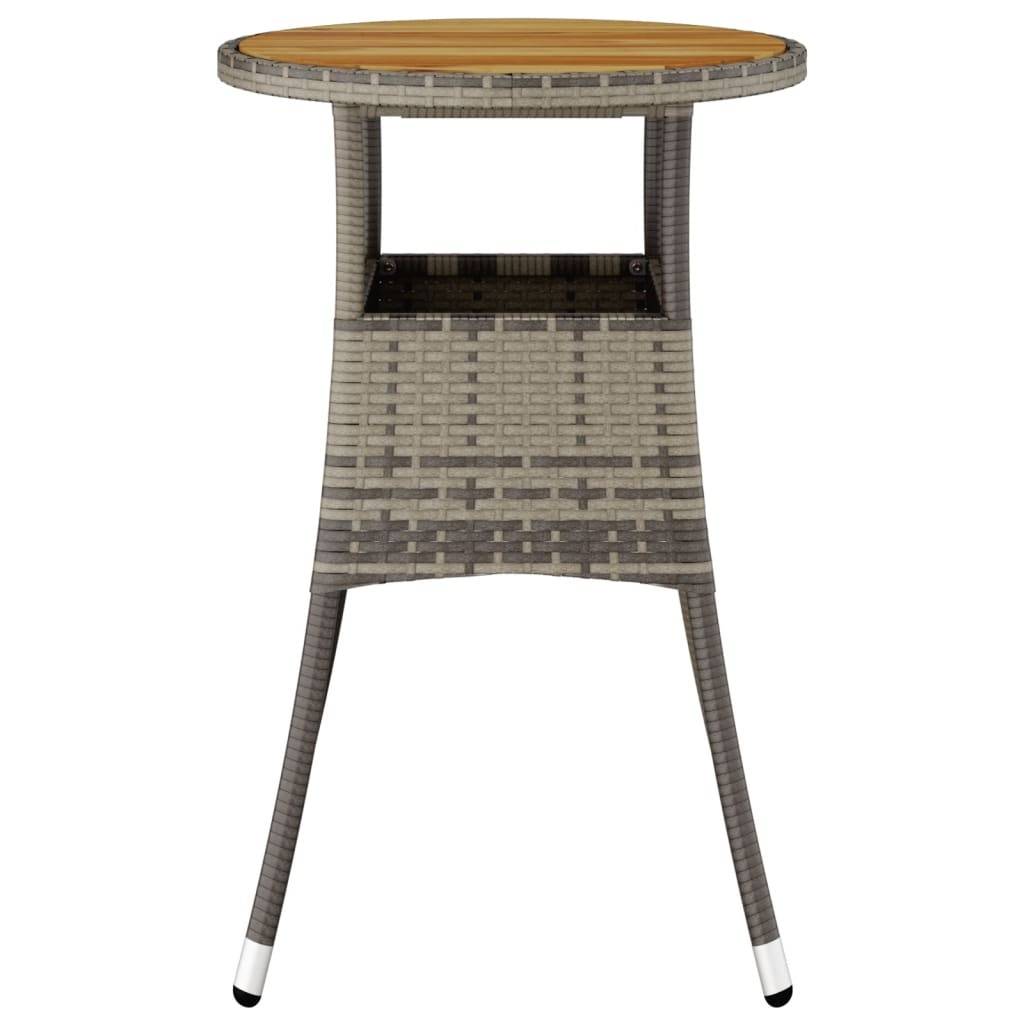 Tuintafel Acaciahout & Rattan Grijs Ø60 - 46% Korting!