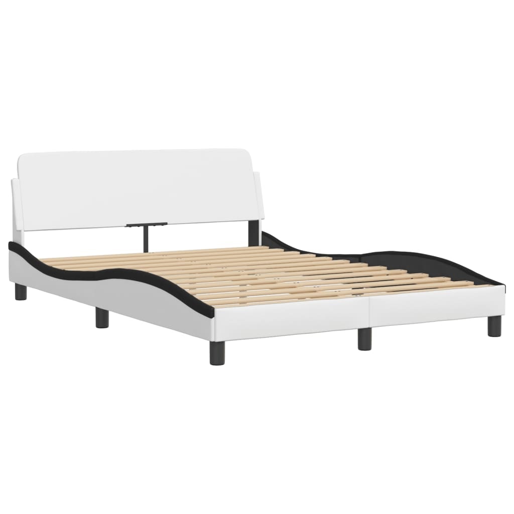 VidaXL Bedframe 120x200 Zwart/Wit - 42% Korting!