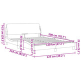 VidaXL Bedframe 120x200 Zwart/Wit - 42% Korting!