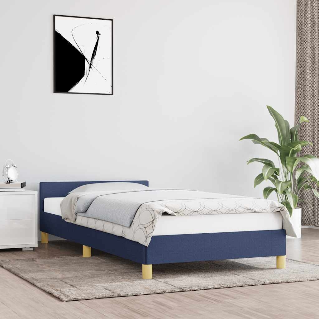 vidaXL Bedframe 100x200 Blauw - Snee in Stof, 64% Korting!