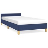 vidaXL Bedframe 100x200 Blauw - Snee in Stof, 64% Korting!