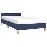 vidaXL Bedframe 100x200 Blauw - Snee in Stof, 64% Korting!