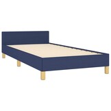 vidaXL Bedframe 100x200 Blauw - Snee in Stof, 64% Korting!