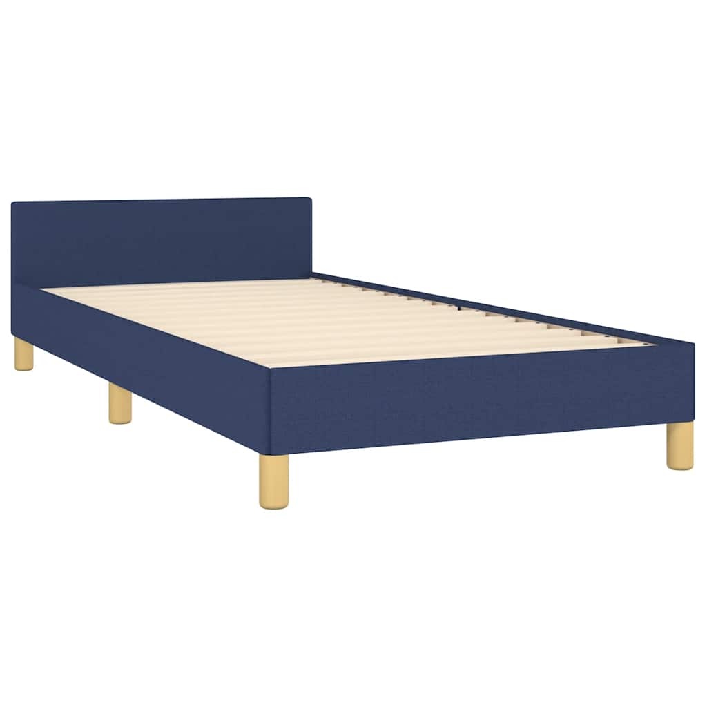 vidaXL Bedframe 100x200 Blauw - Snee in Stof, 64% Korting!
