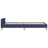 vidaXL Bedframe 100x200 Blauw - Snee in Stof, 64% Korting!