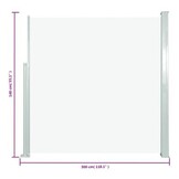vidaXL Uittrekbaar Tuinscherm 140x300 cm Crème - 61% Korting!
