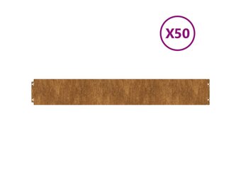 VidaXL Gazonrand Cortenstaal (50 stuks) - 60% Korting!