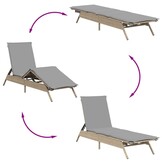 Ligstoelen Set met Tafel - 2 Stuks - Beige - 56% Korting!