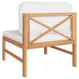 VidaXL Teakhouten Middenbank Crème - 42% Korting!