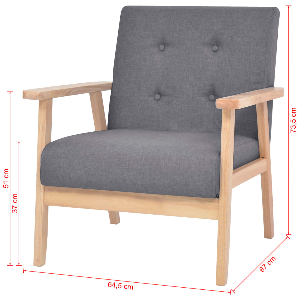vidaXL Fauteuil Donkergrijs - Zo Goed Als Nieuw! 46% Korting