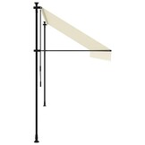 vidaXL Uittrekbare Luifel 400x150cm Crème - 56% Korting!