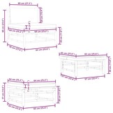 VidaXL Bamboe Loungeset 3-delig - Donkergrijs - 46% Korting!