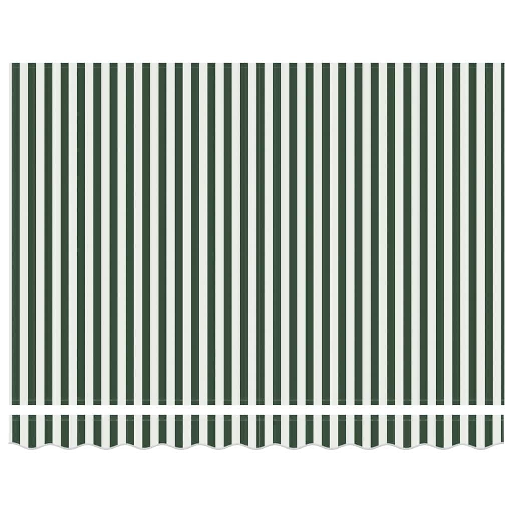 vidaXL Zonnescherm Doek Groen/Wit 350x250cm - 41% Korting!