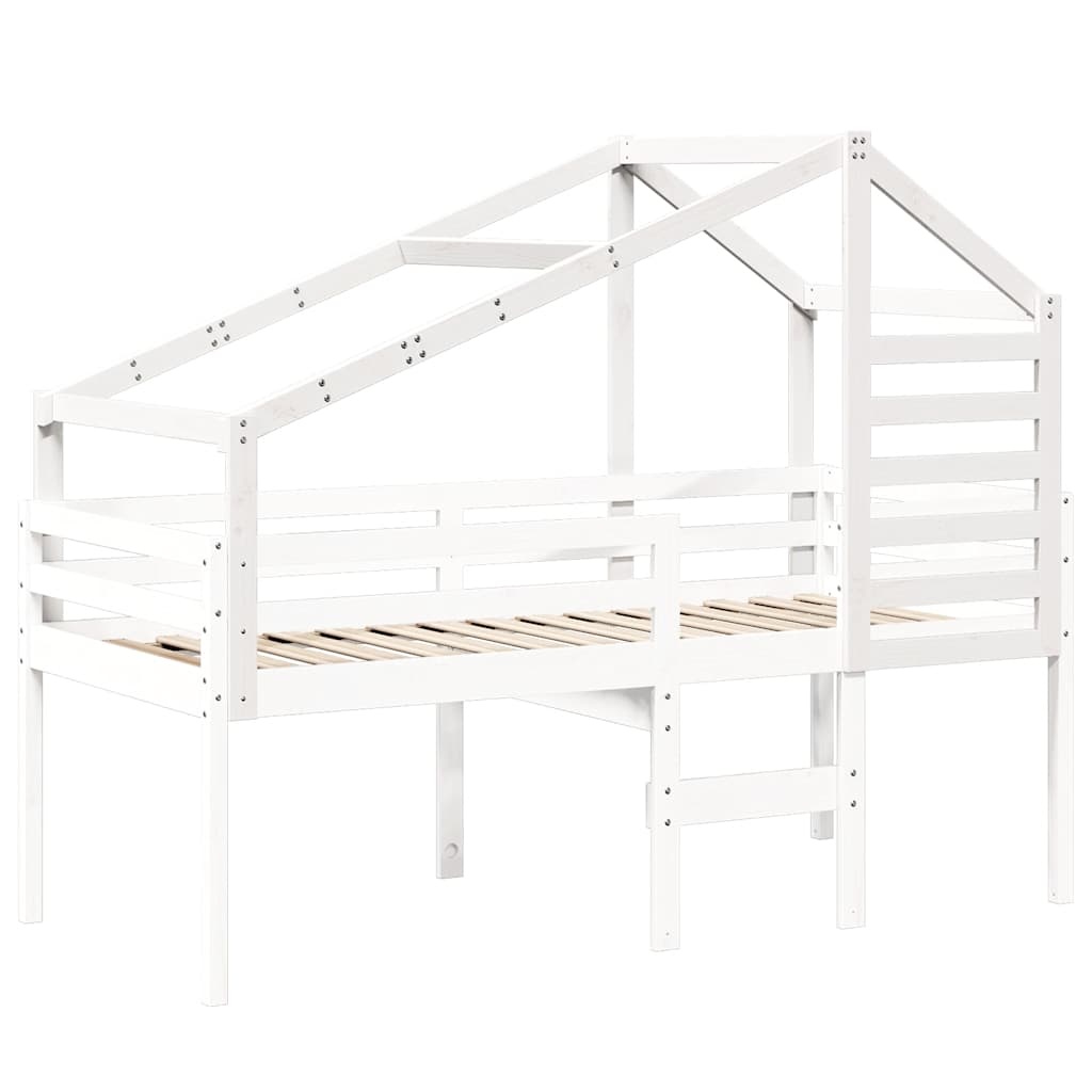 Kinderbedhuisje Grenenhout Wit 198cm - 46% Korting!