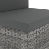 vidaXL Tweezits Rattan Bank Grijs - 46% Korting! (Retour)