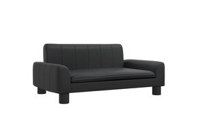 Kinderbank Zwart Kunstleer 70x45cm - 51% Korting!