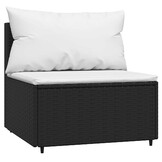 vidaXL Loungeset Zwart Rattan -50% Korting! (Geretourneerd)