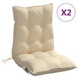 vidaXL Stoelkussens (2 st) Beige - Lage Rug - 51% Korting!