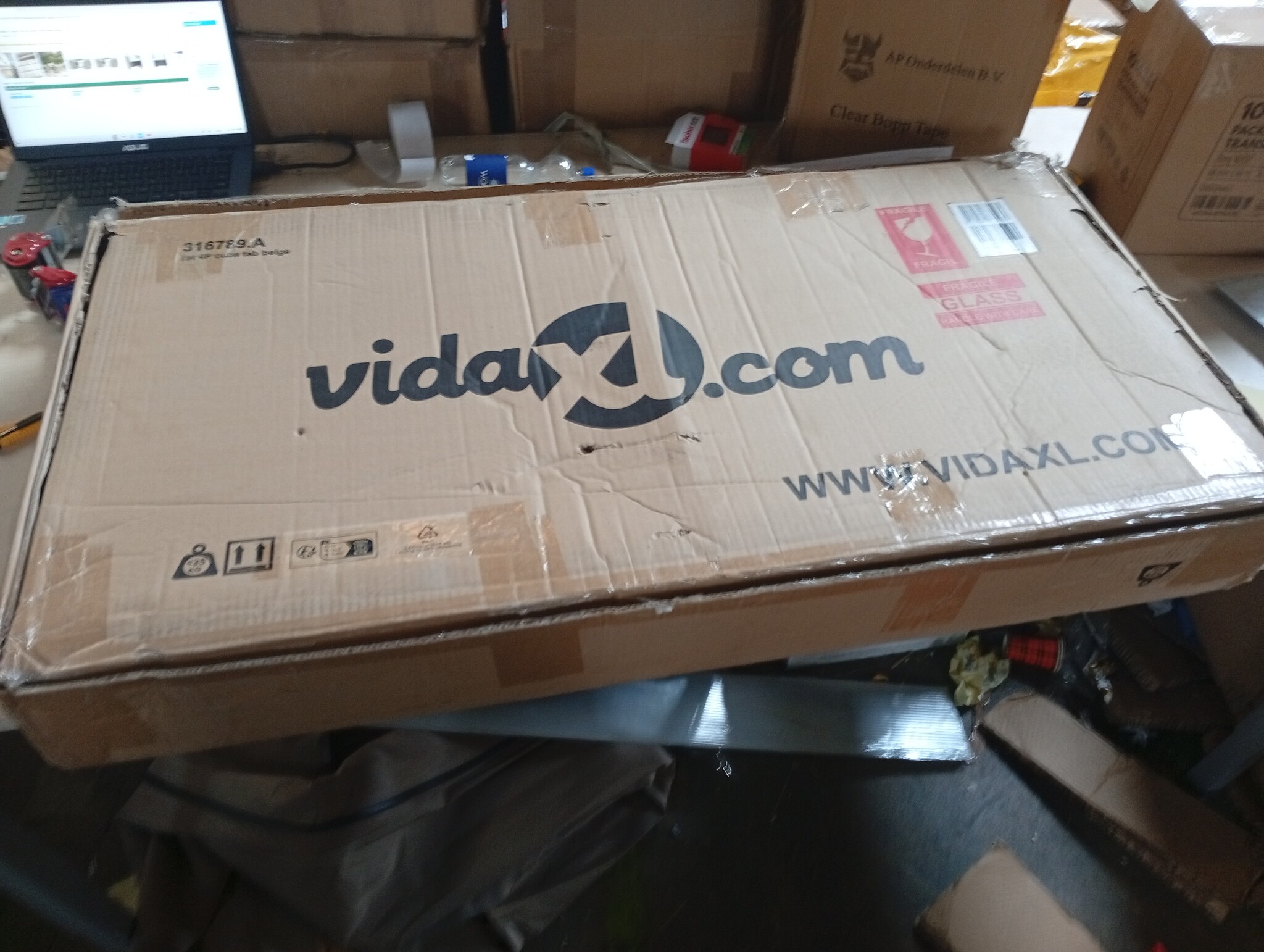 VidaXL Tuintafel Rattan Beige -59%! Outlet Deal