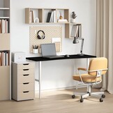 VidaXL Eiken Bureaublad 140x60 Donkerbruin -46% Korting!