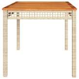 VidaXL Tuintafel Rattan & Acaciahout Beige - 46% Korting!
