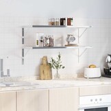 vidaXL Plankdragers (4 st) 40x25cm RVS - 46% Korting!