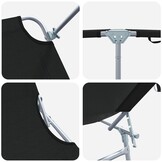 VidaXL Ligbed Inklapbaar Zwart - 65% Korting!