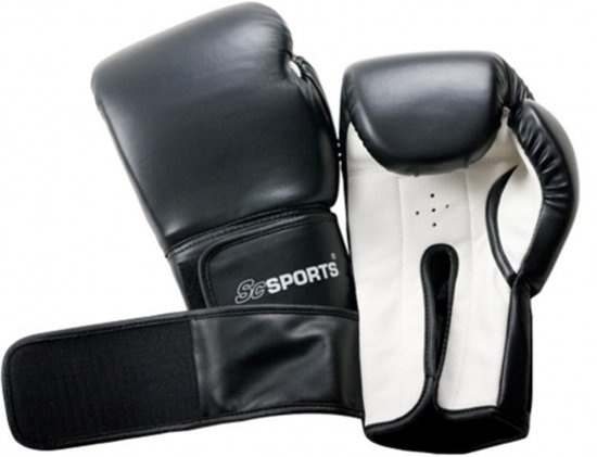 Bokshandschoenen Zwart-Wit 16oz - 56% Korting! (Nieuwstaat)