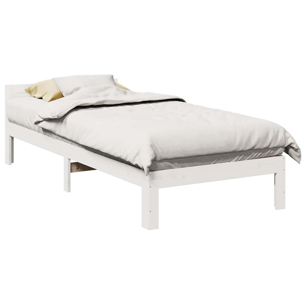Grenen Bedframe 90x200 Wit - Zo Goed Als Nieuw - 46% Korting!