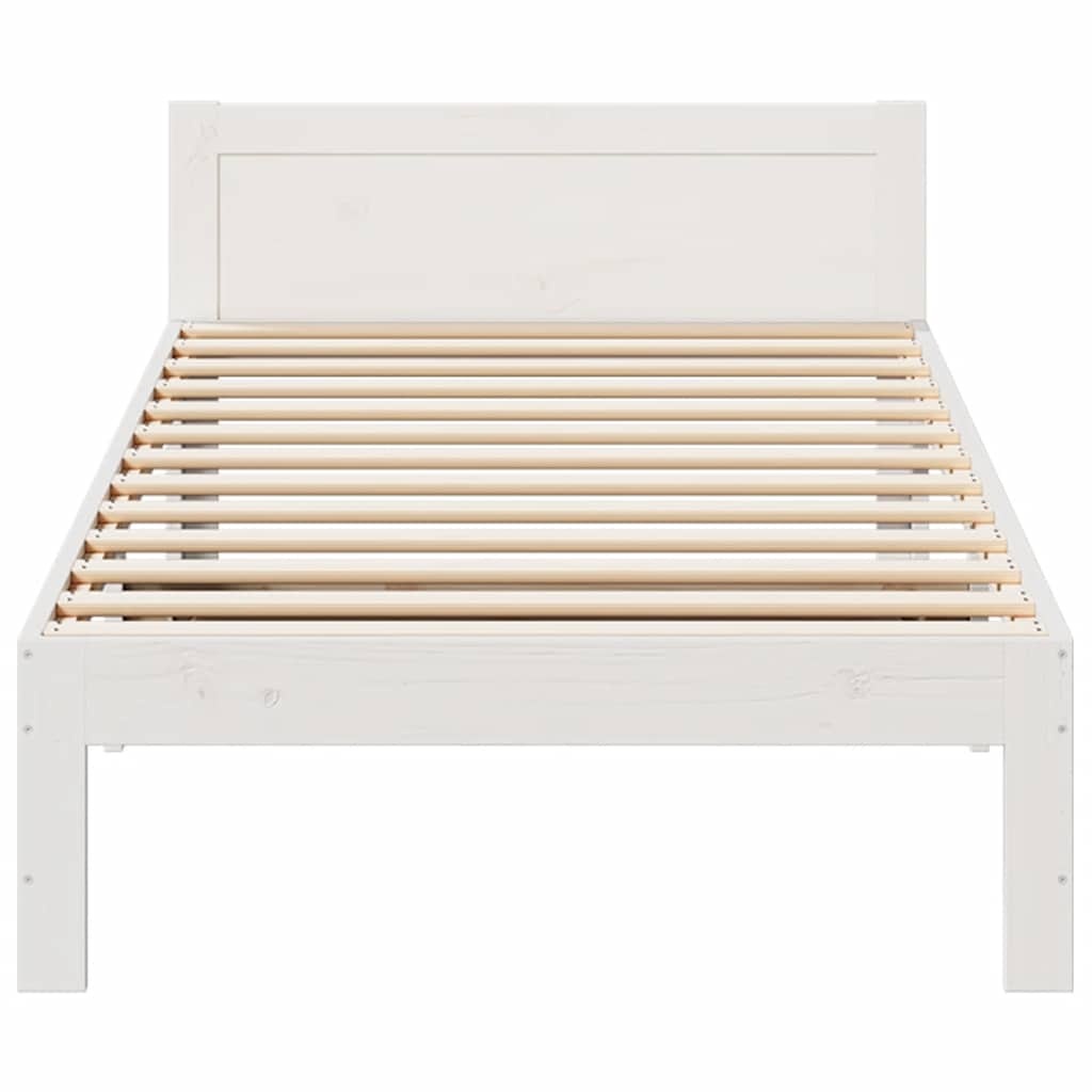 Grenen Bedframe 90x200 Wit - Zo Goed Als Nieuw - 46% Korting!