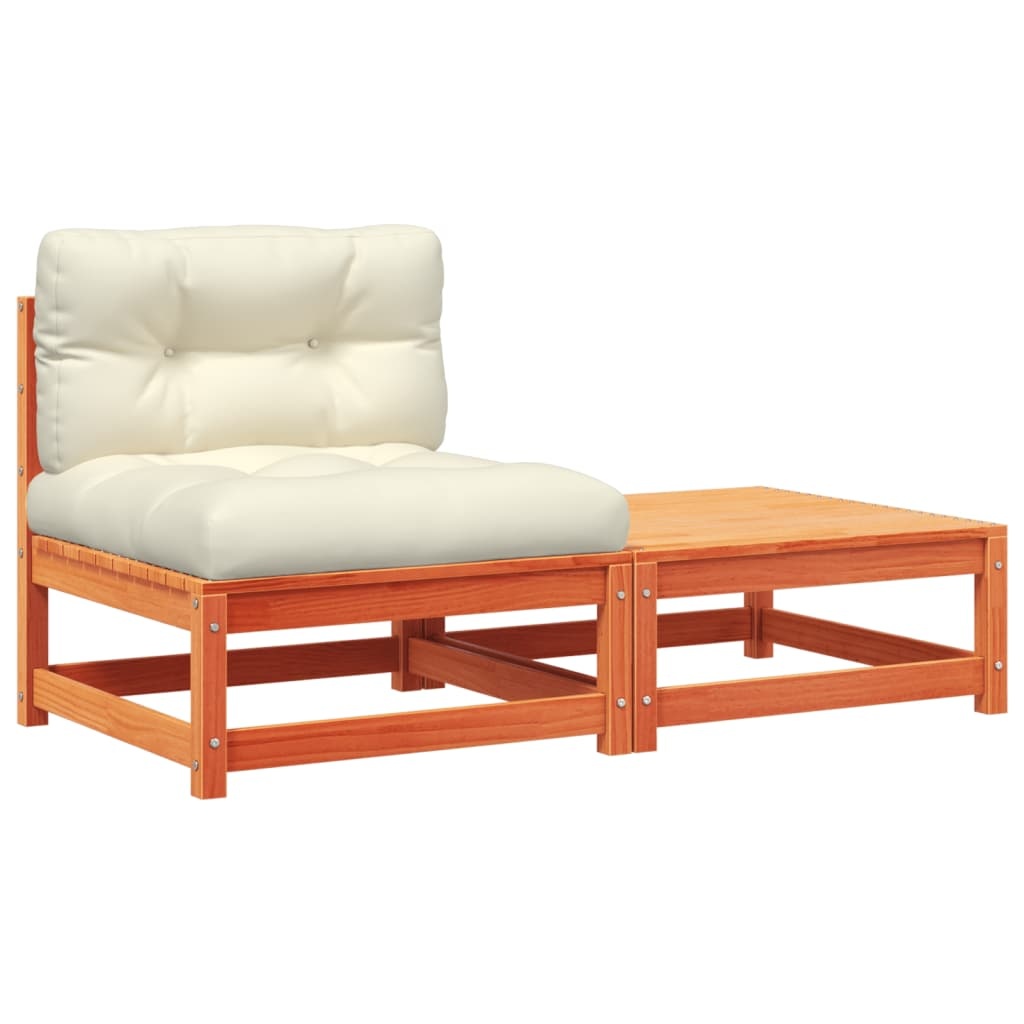 VidaXL Tuinbank met Voetenbank & Kussens - 60% Korting!