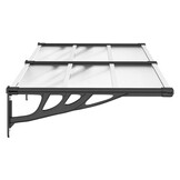 VidaXL Deurluifel 152,5x90cm - 55% Korting! Polycarbonaat Zwart/Transparant