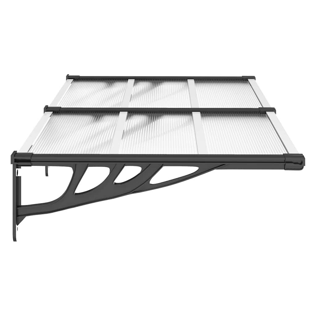 VidaXL Deurluifel 152,5x90cm - 55% Korting! Polycarbonaat Zwart/Transparant