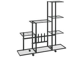 VidaXL Bloemenstandaard Metaal Zwart - 40% Korting! - Zo Goed Als Nieuw!