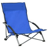 vidaXL Strandstoelen Blauw - 2 st - 40% Korting - Inklapbaar