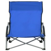 vidaXL Strandstoelen Blauw - 2 st - 40% Korting - Inklapbaar