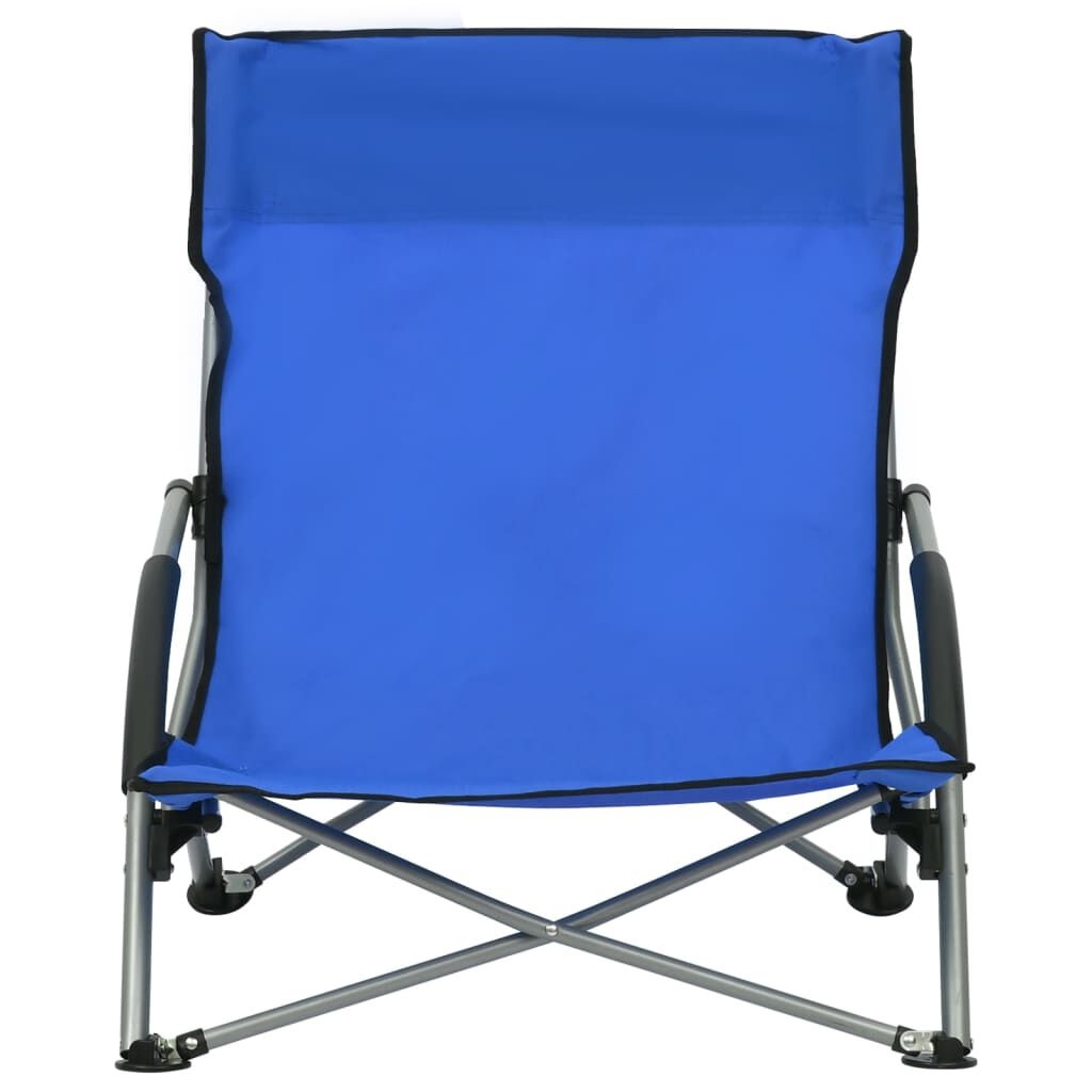 vidaXL Strandstoelen Blauw - 2 st - 40% Korting - Inklapbaar