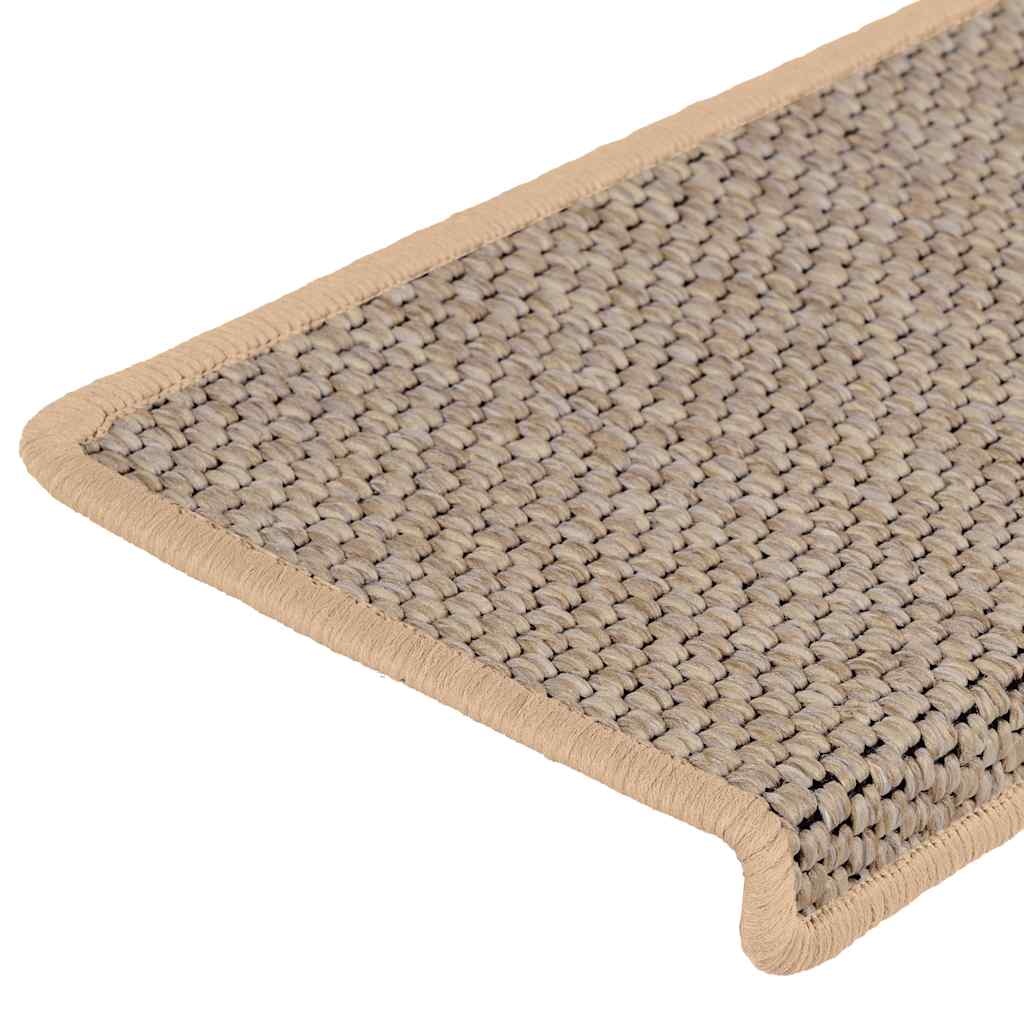 vidaXL Trapmatten Lichtbeige Sisal-look (15 stuks) - 46% Korting!