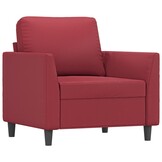 vidaXL Fauteuil Kunstleer Wijnrood - 60cm - 62% Korting - Nieuw!