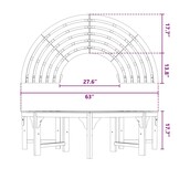 VidaXL Boom bank Bruin 160cm - Massief Eucalyptushout | 46% Korting!