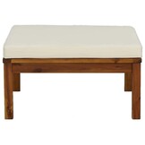 VidaXL Voetensteun Acaciahout Crèmewit Kussen - 46% Korting!