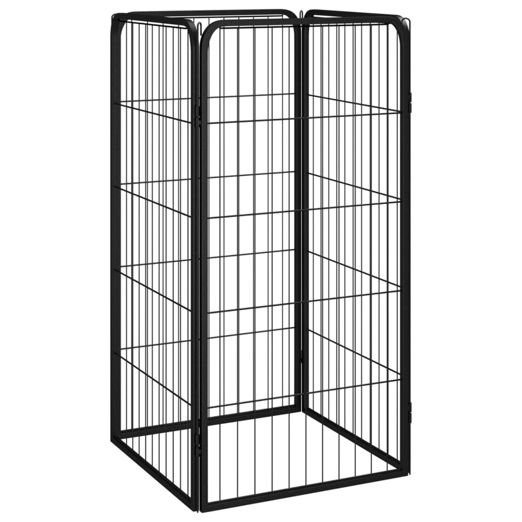 vidaXL Hondenkennel 4 Panelen - 50x100cm Zwart (46% Korting!)