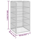 vidaXL Hondenkennel 4 Panelen - 50x100cm Zwart (46% Korting!)