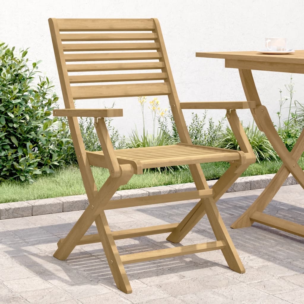 VidaXL Tuinstoelen Set (4x) - 46% Korting! Inklapbaar Acaciahout