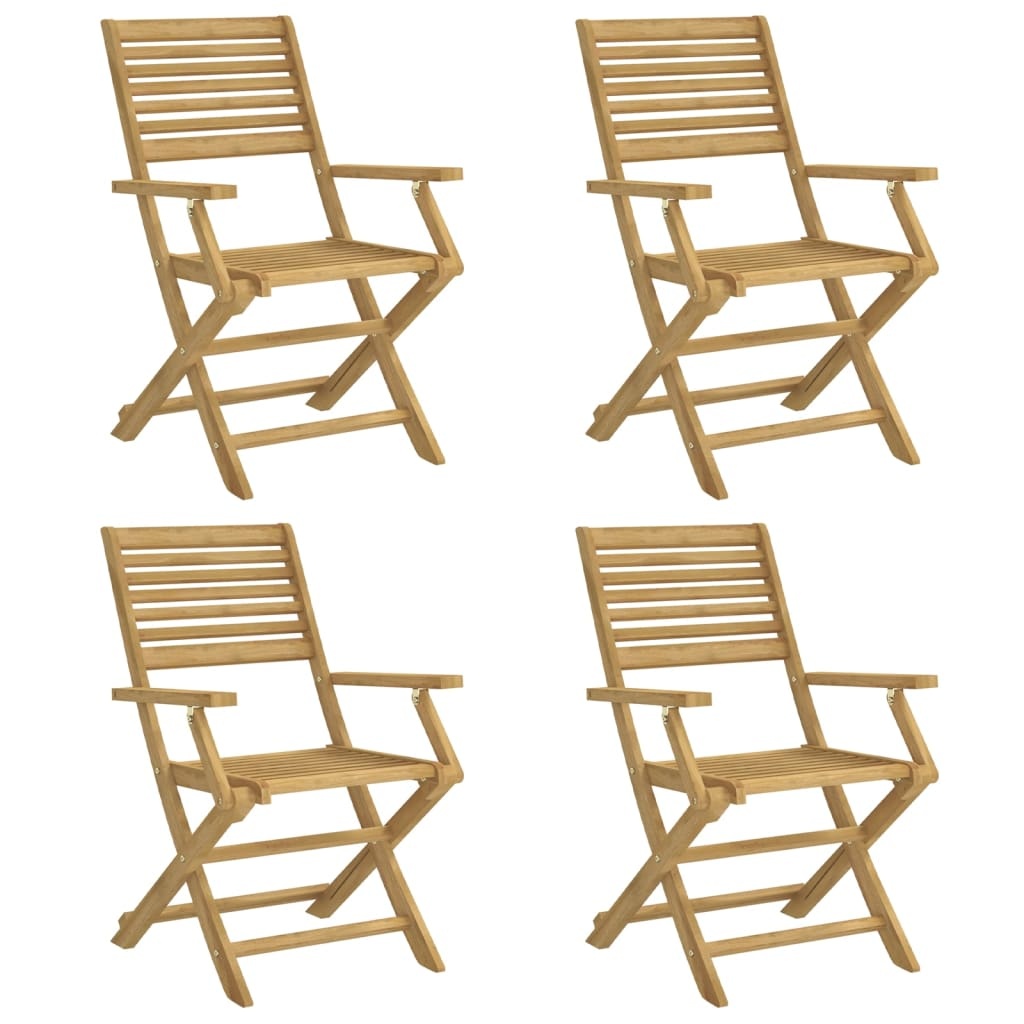 VidaXL Tuinstoelen Set (4x) - 46% Korting! Inklapbaar Acaciahout