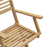 VidaXL Tuinstoelen Set (4x) - 46% Korting! Inklapbaar Acaciahout