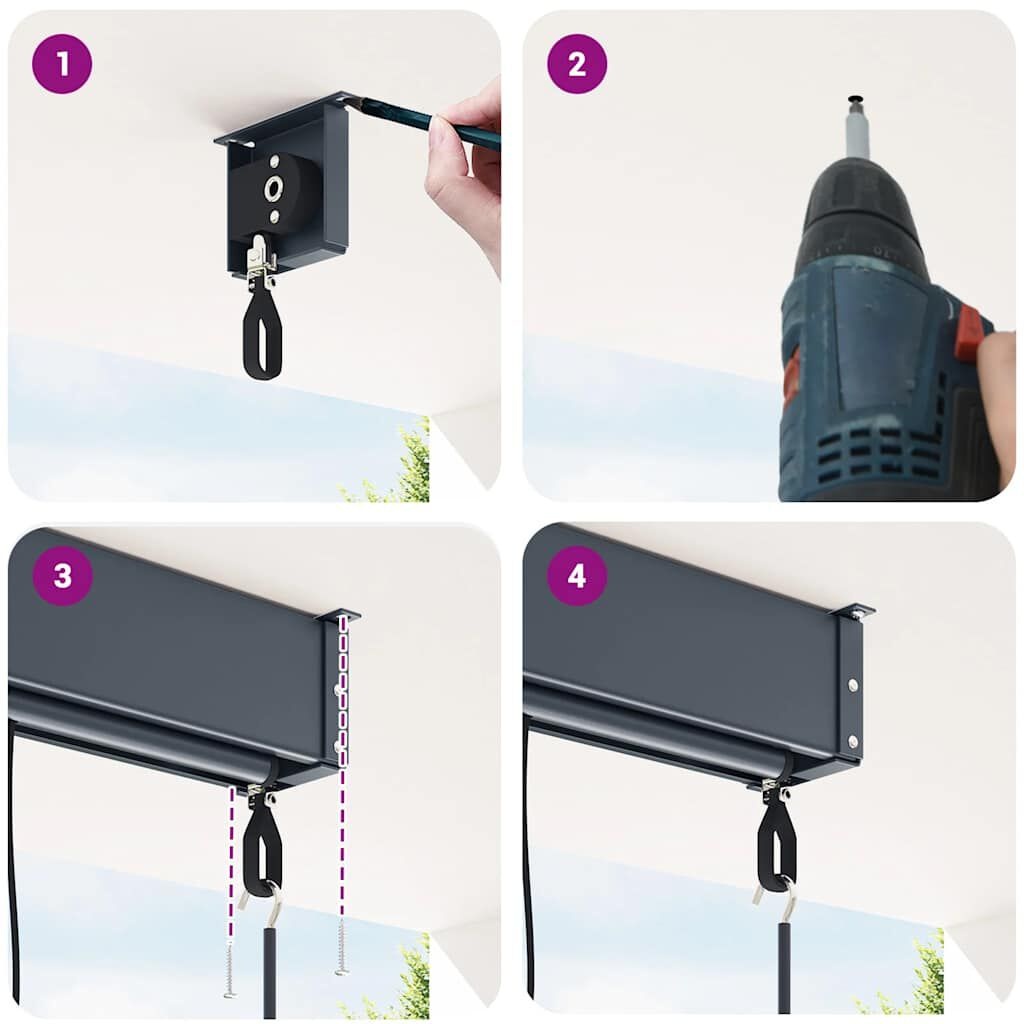 VidaXL Rolgordijn Buiten 60x250cm Oranje/Bruin - 42% Korting!