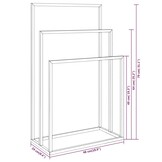 vidaXL Handdoekenrek 48x24x79 cm Wit (IJzer) - 46% Korting!