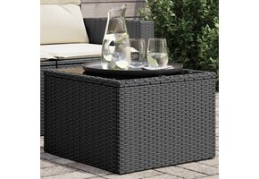 VidaXL Tuintafel Poly Rattan Zwart - 46% Korting! | Ex-display