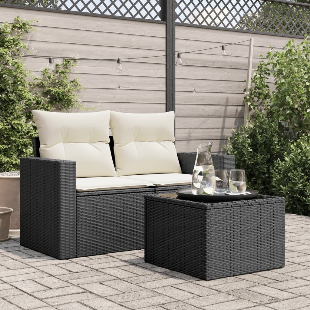VidaXL Tuintafel Poly Rattan Zwart - 46% Korting! | Ex-display